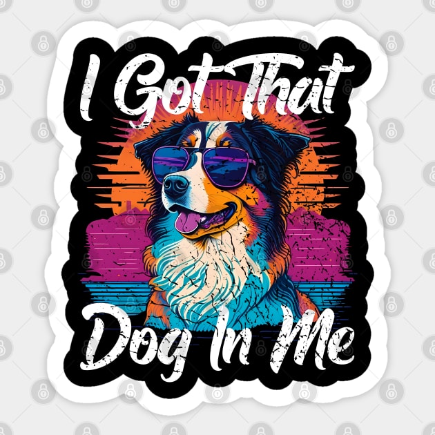 I Got That Dog In Me Collie MD Meme Funny Workout Sticker by NearlyNow